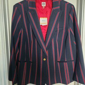 Anne Klein Womens Suit Separate One-Button Blazer Jacket SZ 24